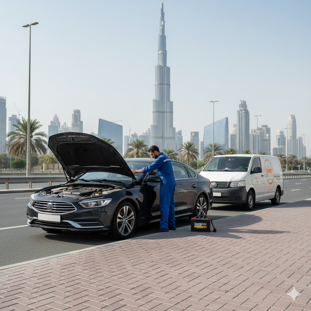 لماذا تنفد بطارية السيارة فجأة أثناء التوقف على الطريق في الإمارات