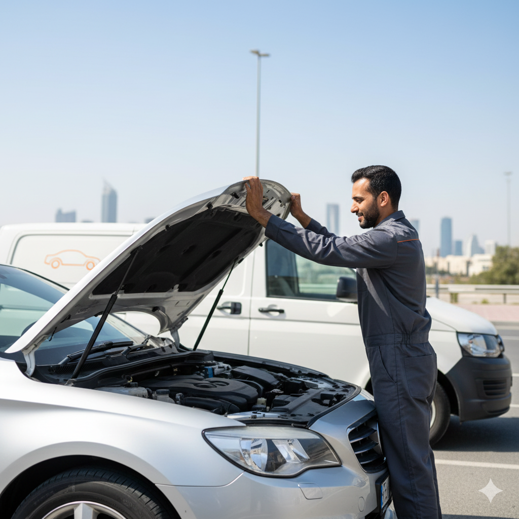 حل مشكلة نفاد بطارية السيارة فجأة بخدمة تبديل البطارية المتنقلة